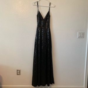 Black sequin gown